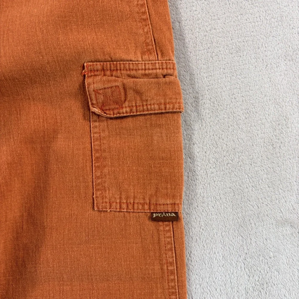 Vintage prAna Drawstring Cargo Pocket Pants in Rust Brown Men Medium USA Made